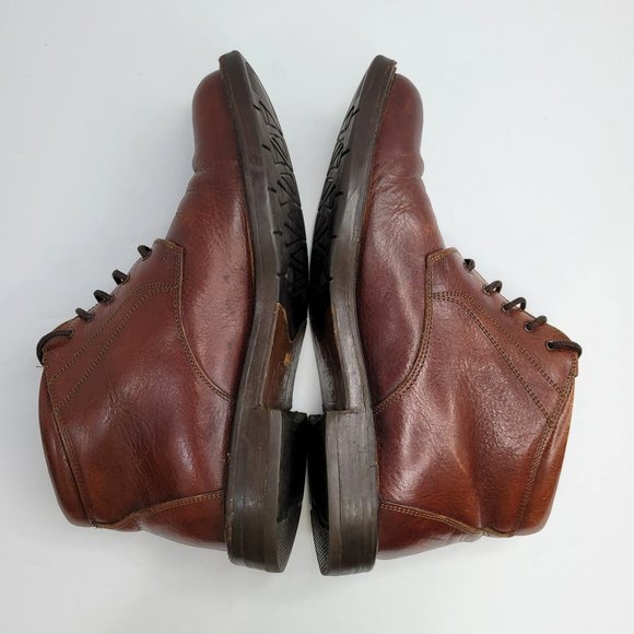 Johnston & Murphy Red Pebble Leather Chukka Boots Men's Brown 20-3420 US Size 9M - Picture 6 of 8